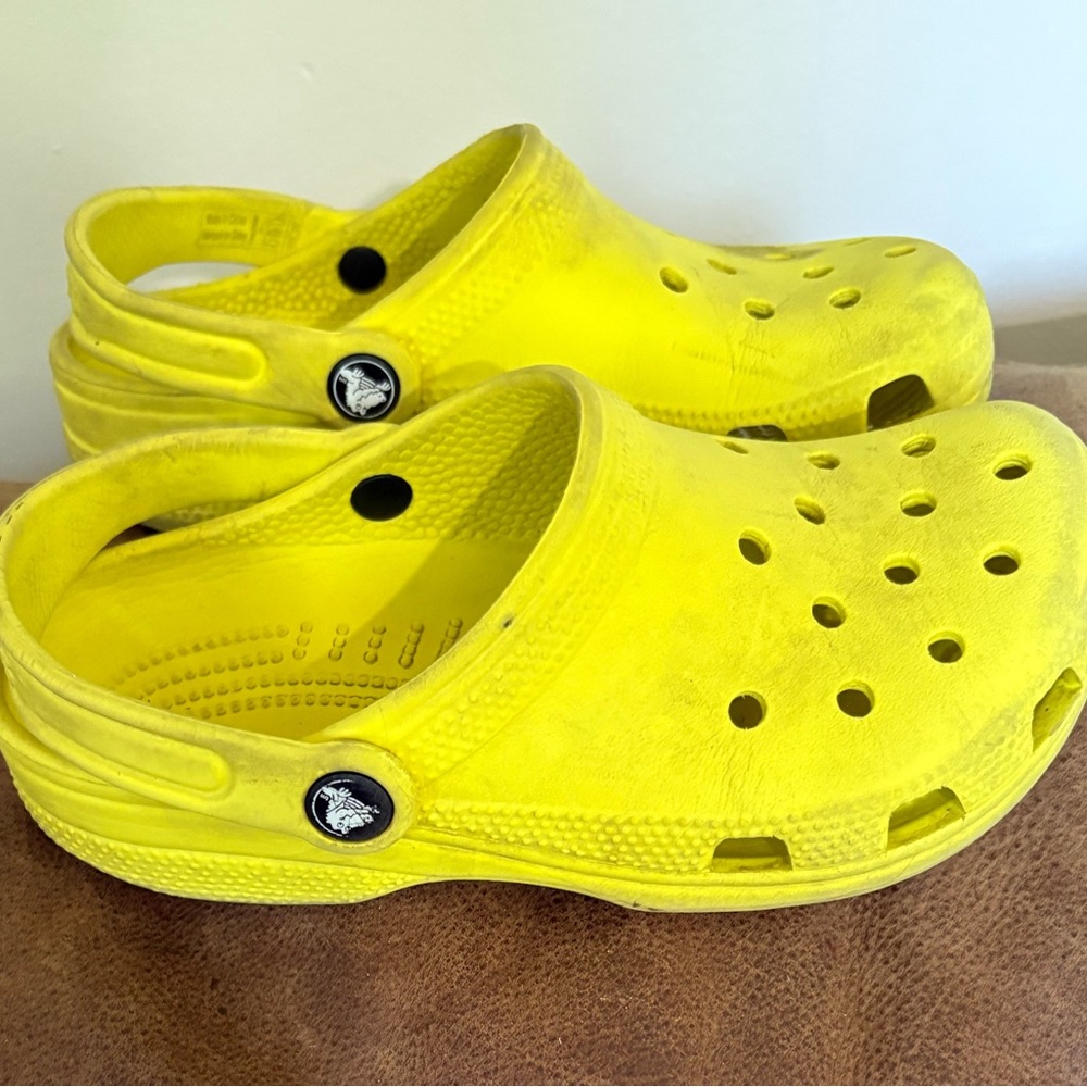 Kids Yellow Crocs Size 2